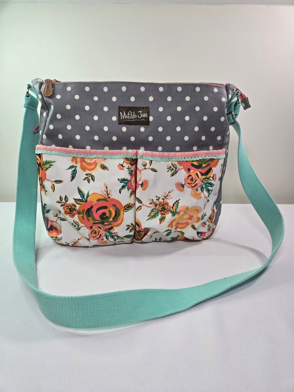 Matilda Jane Floral Polka Dot Diaper Bag